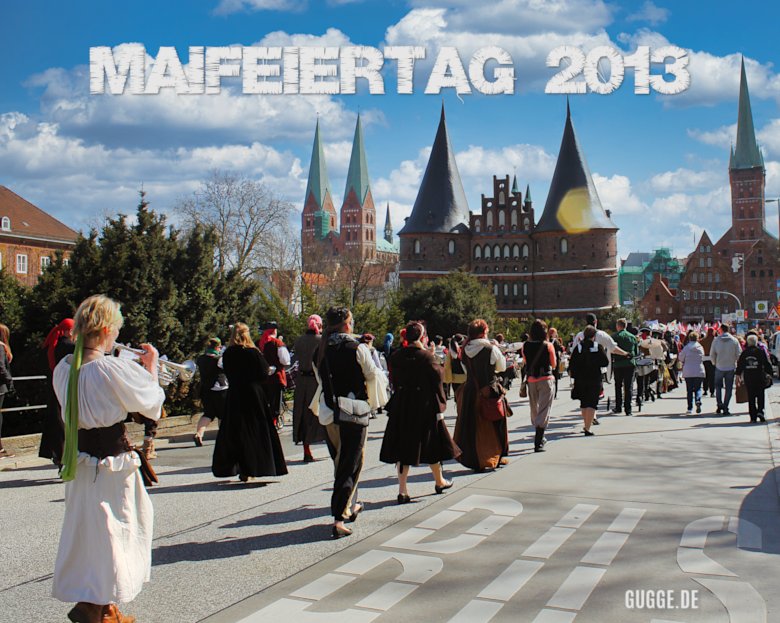Der Maifeiertag 2013 wurde in der Hansestadt Lübeck u.a. mit der Musik von Lübecks Freibeutermukke gefeiert. Eine praktische Playlist umfasst 30 Videos dieser Veranstaltung.